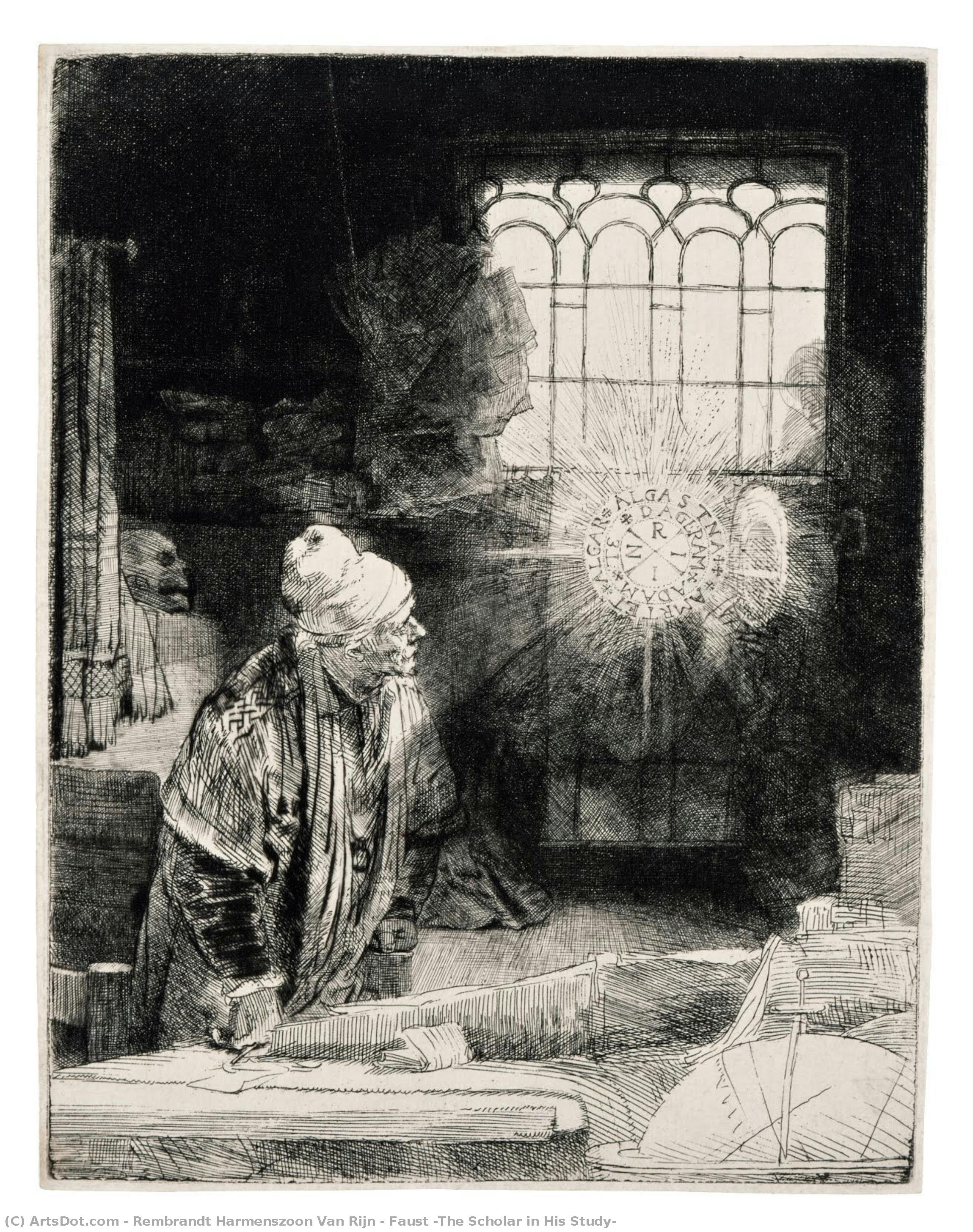 Faust (the Scholar In His Study) — Rembrandt Van Rijn
