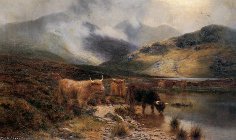 Argyllshire Loch Between The Showers — Louis Bosworth Hurt