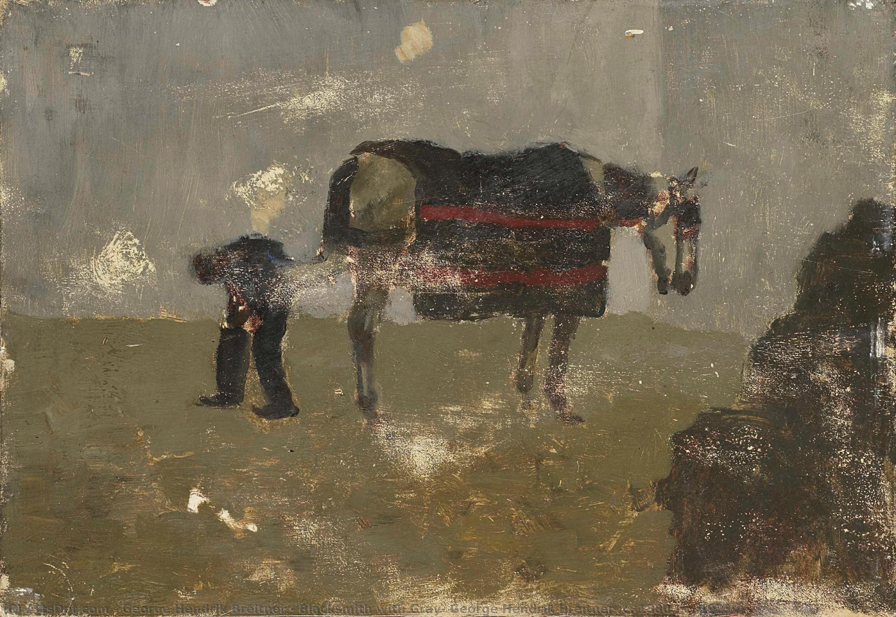 Blacksmith With Gray, George Hendrik Breitner, C. 1880 - C. 1923 — George Hendrik Breitner