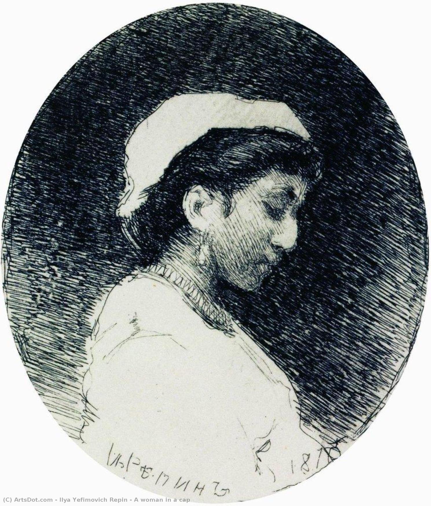 A Woman In A Cap — Ilya Yefimovich Repin