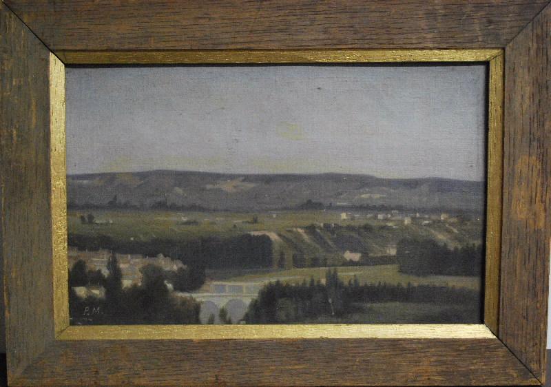 Etude De Paysage Rivière Et Ponts — Mariller Charles Philibert