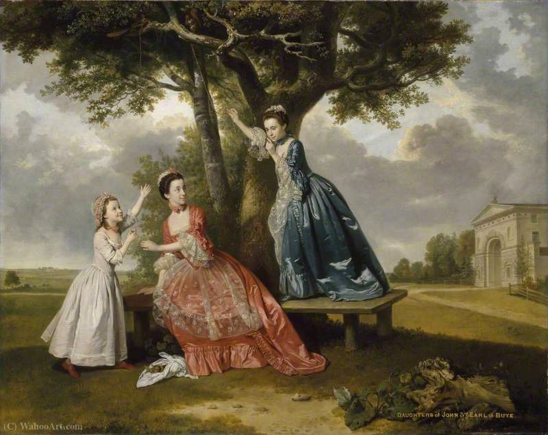 Three Daughters Of John, 3rd Earl Of Bute — Johann Zoffany