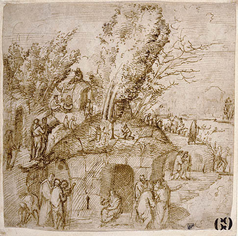 A Thebaid. Monks And Hermits In A Landscape — Lorenzo Costa (the Elder)