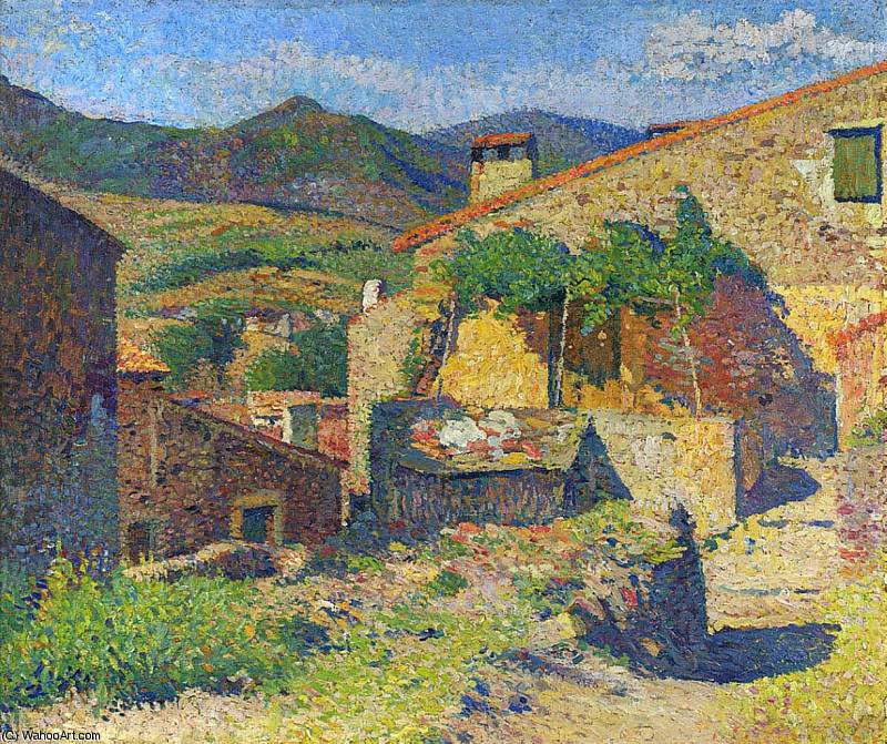 Village Dans Le Lot Rue Ensoleille — Henri Jean Guillaume Martin