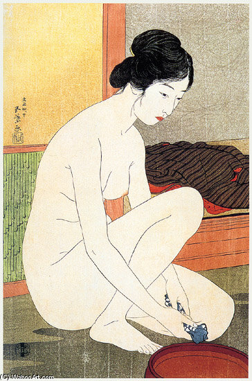 Bathing — Goyō Hashiguchi