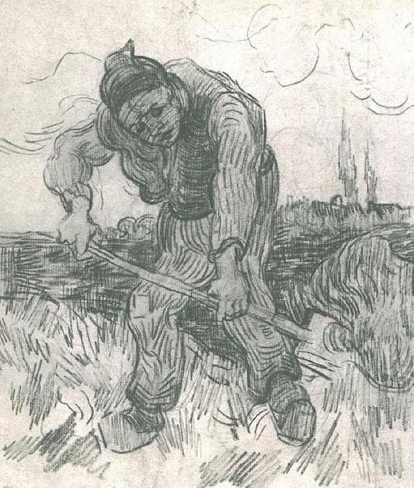 Peasant Digging — Vincent Willem Van Gogh