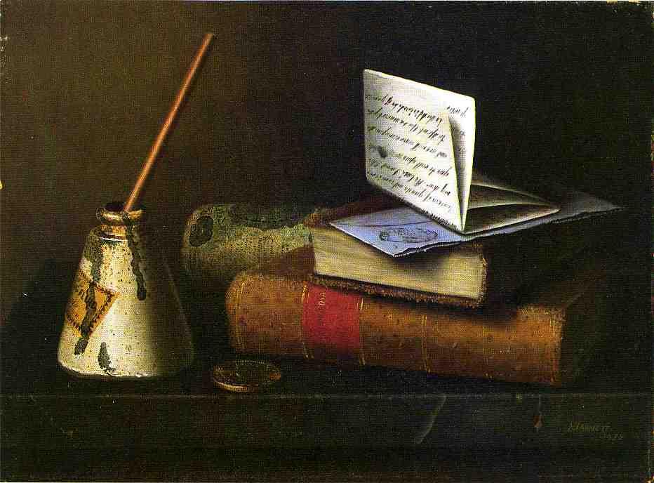 Still Life With Letter To Mr. Lask — William Michael Harnett