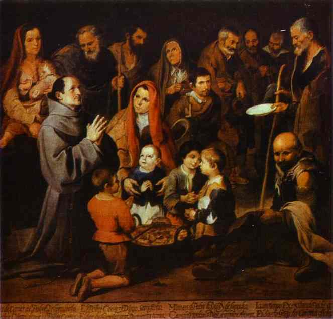 St. Diego Giving Alms — Bartolomé Esteban Murillo