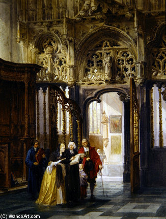A Visit To The Cathedral — Louis Haghe