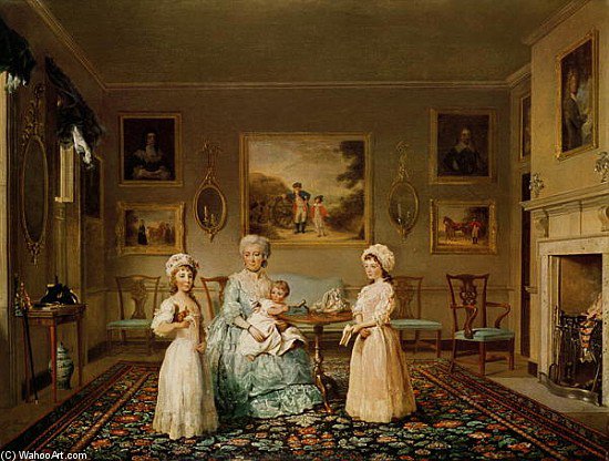 Mrs Congreve And Her Children In Their London Drawing Room — George Philip Reinagle
