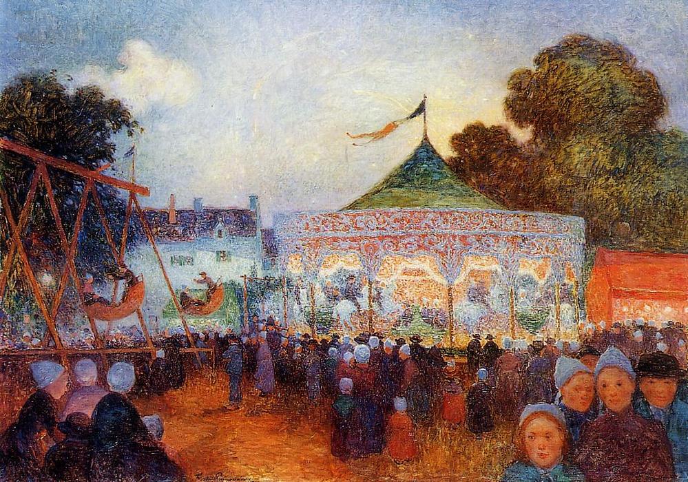 Carousel At Night At The Fair — Ferdinand Du Puigaudeau