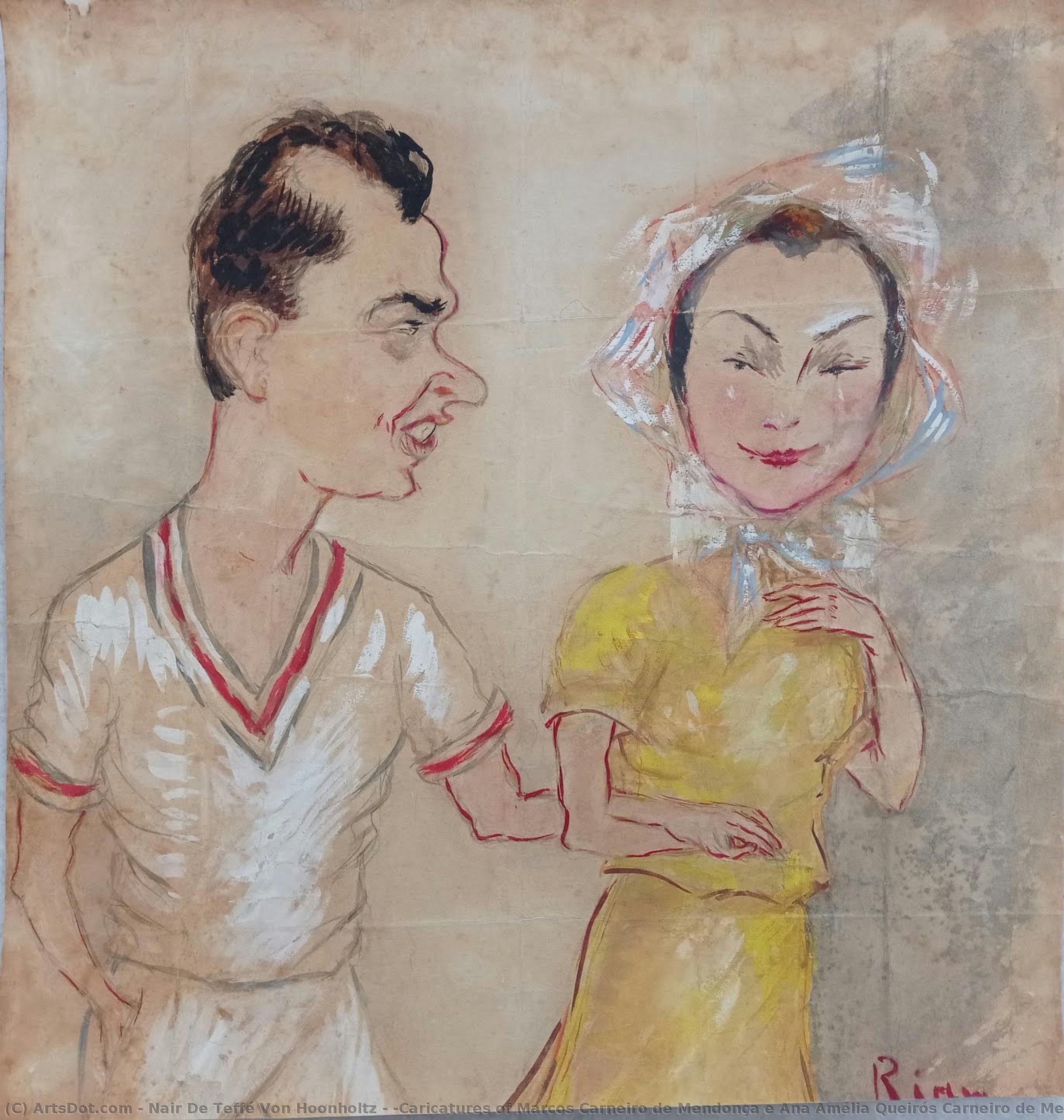 [caricatures Of Marcos Carneiro De Mendonça E Ana Amélia Queirós Carneiro De Mendonça] — Nair De Teffé Von Hoonholtz