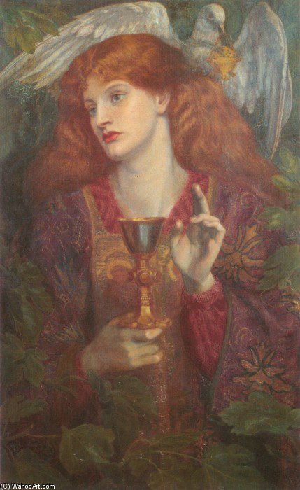 Die Jungfrau Des Heiligen Graels — Dante Gabriel Rossetti