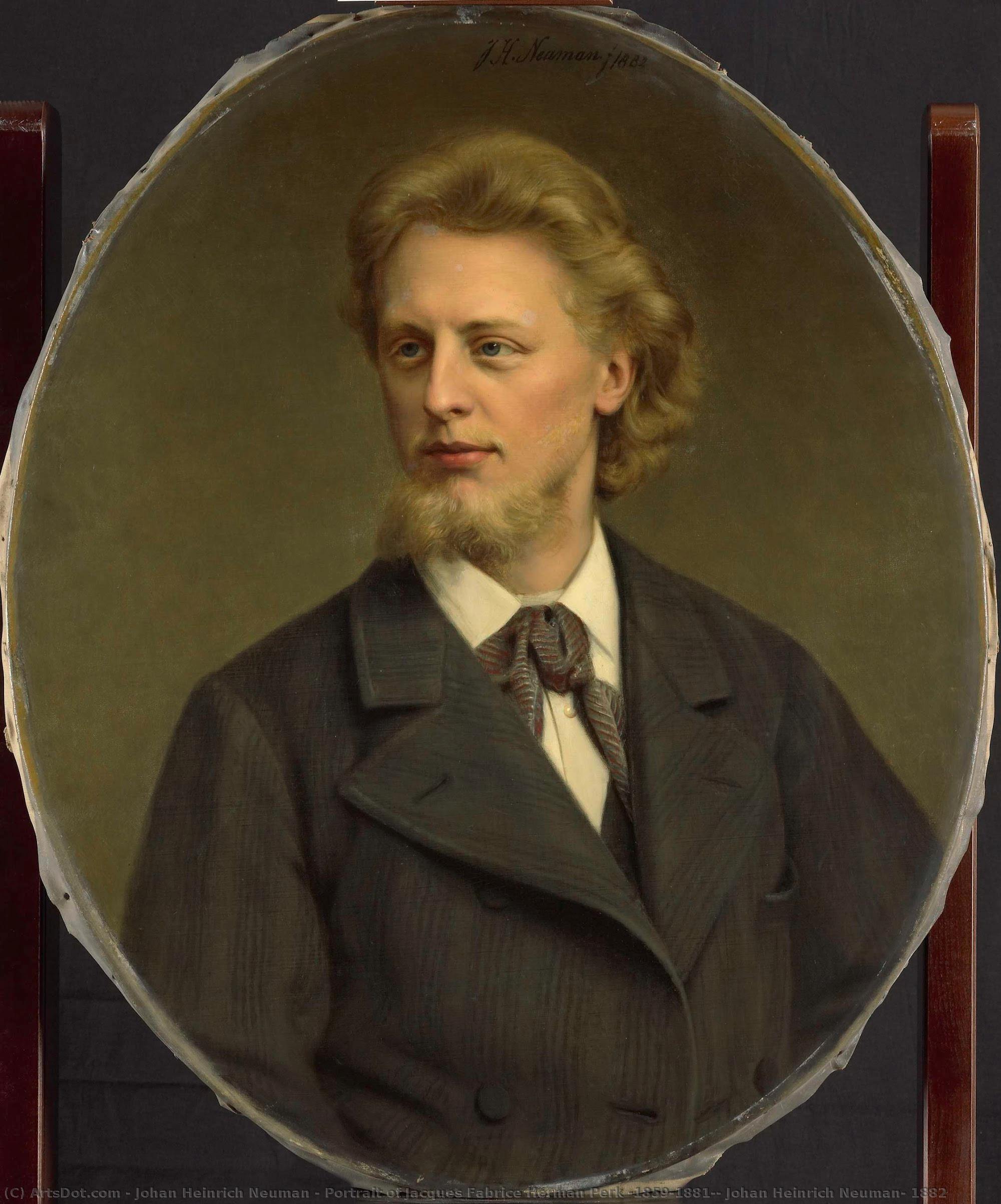 Portrait Of Jacques Fabrice Herman Perk (1859-1881), Johan Heinrich Neuman, 1882 — Johan Heinrich Neuman