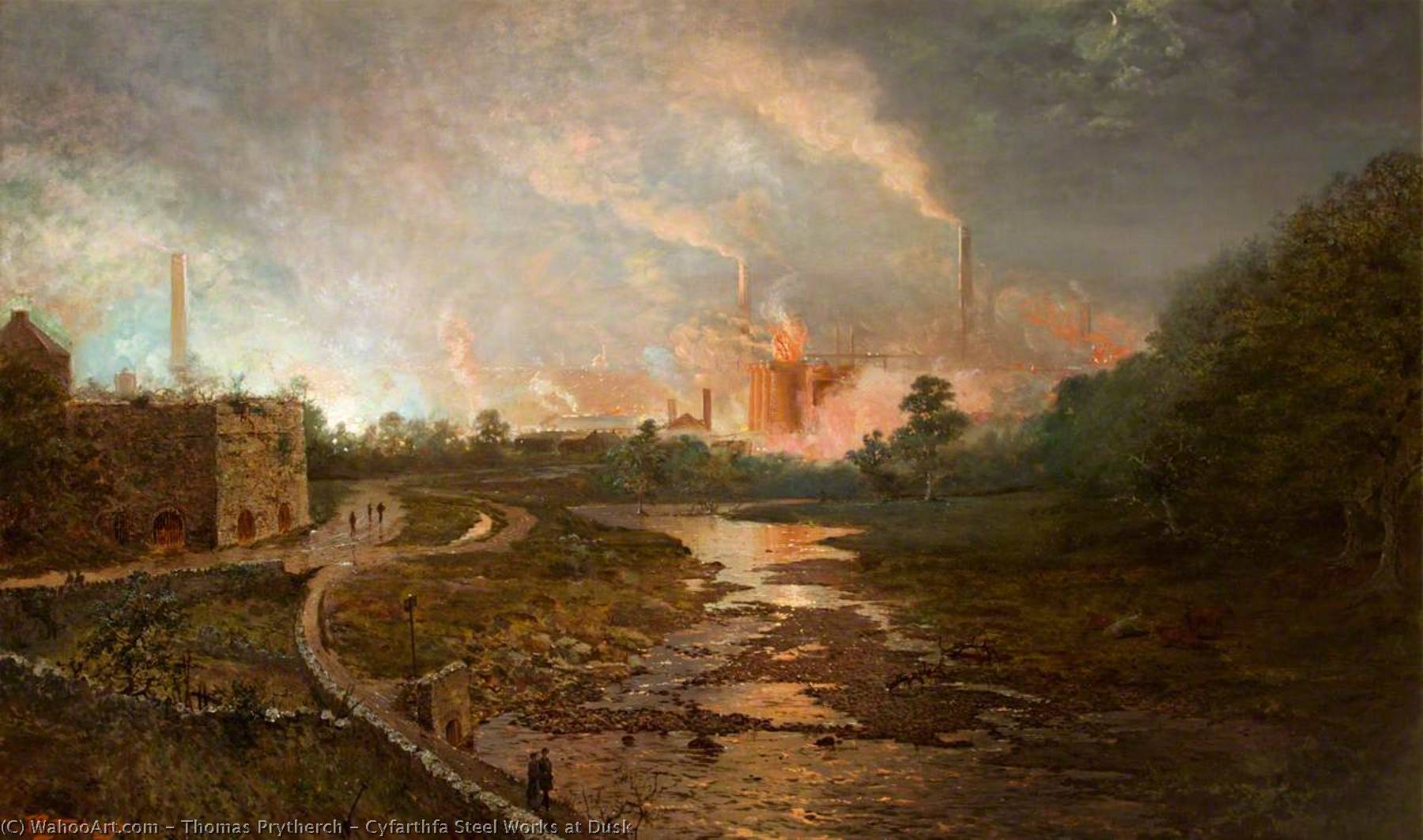 Cyfarthfa Steel Works At Dusk — Thomas Prytherch
