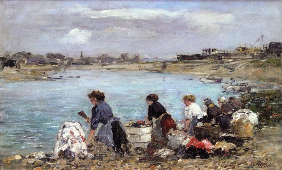 Laundresses On The Banks Of The Touques — Eugène Louis Boudin