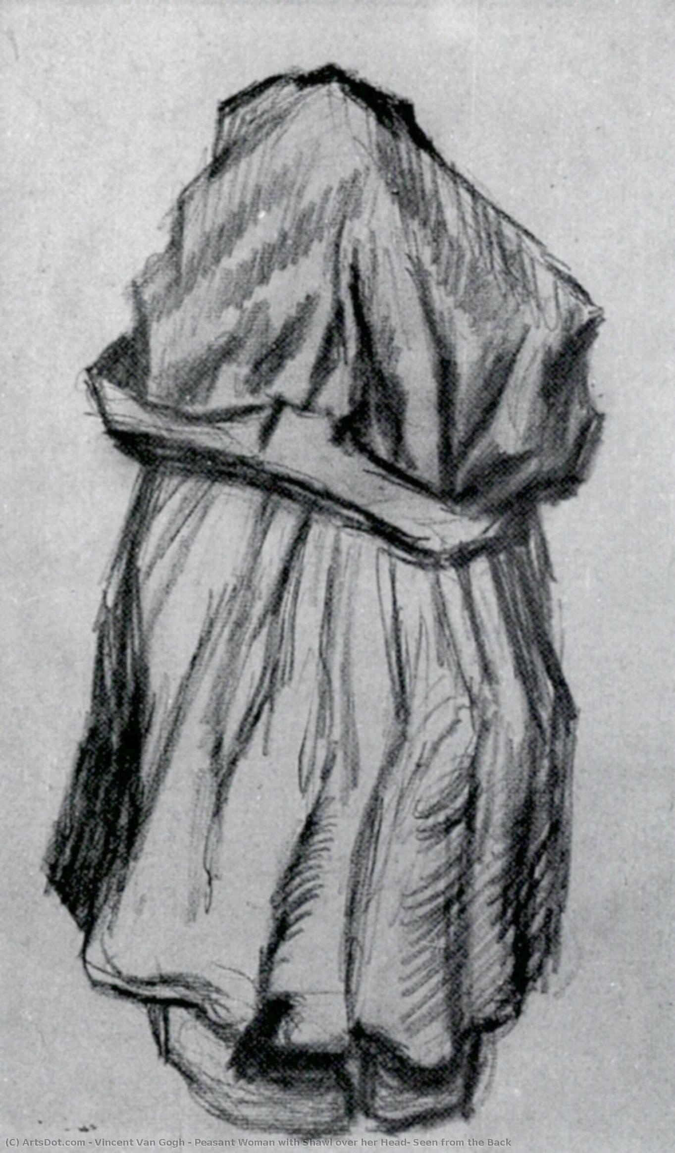 Peasant Woman With Shawl Over Her Head, Seen From The Back — Vincent Willem Van Gogh