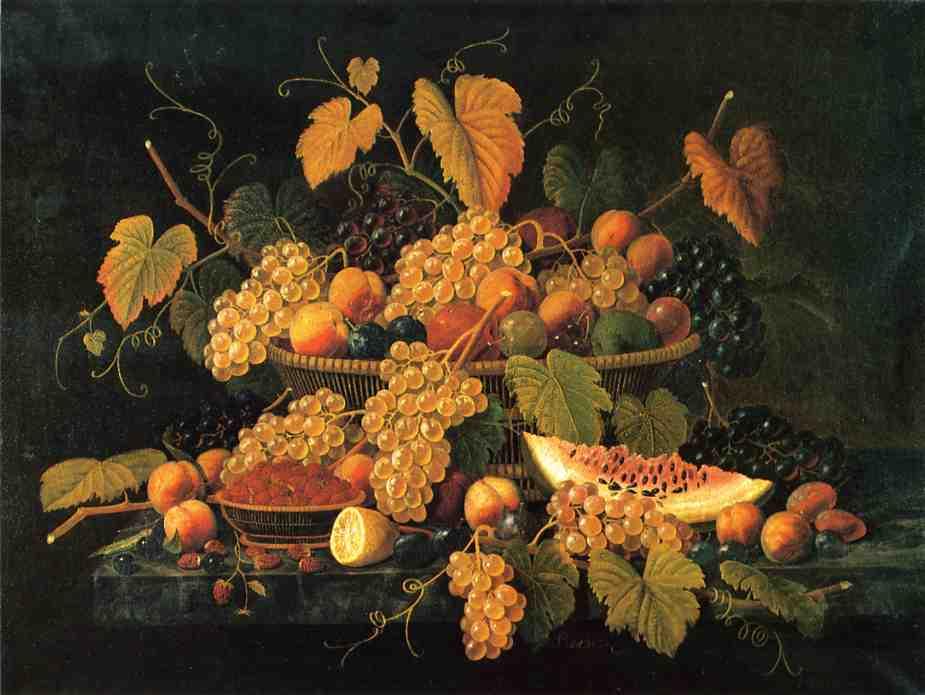 Still Life With Basket Of Fruit — Severin Roesen