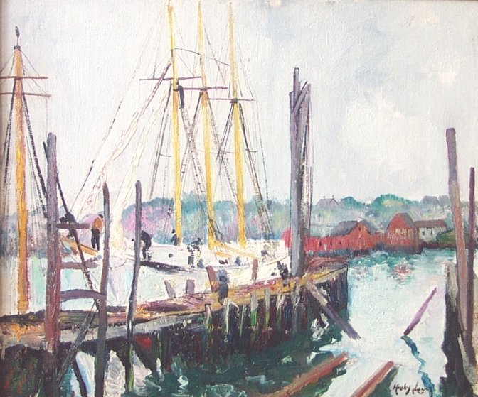 Fishing Boats, Gloucester Massachusetts — Richard Hayley Lever