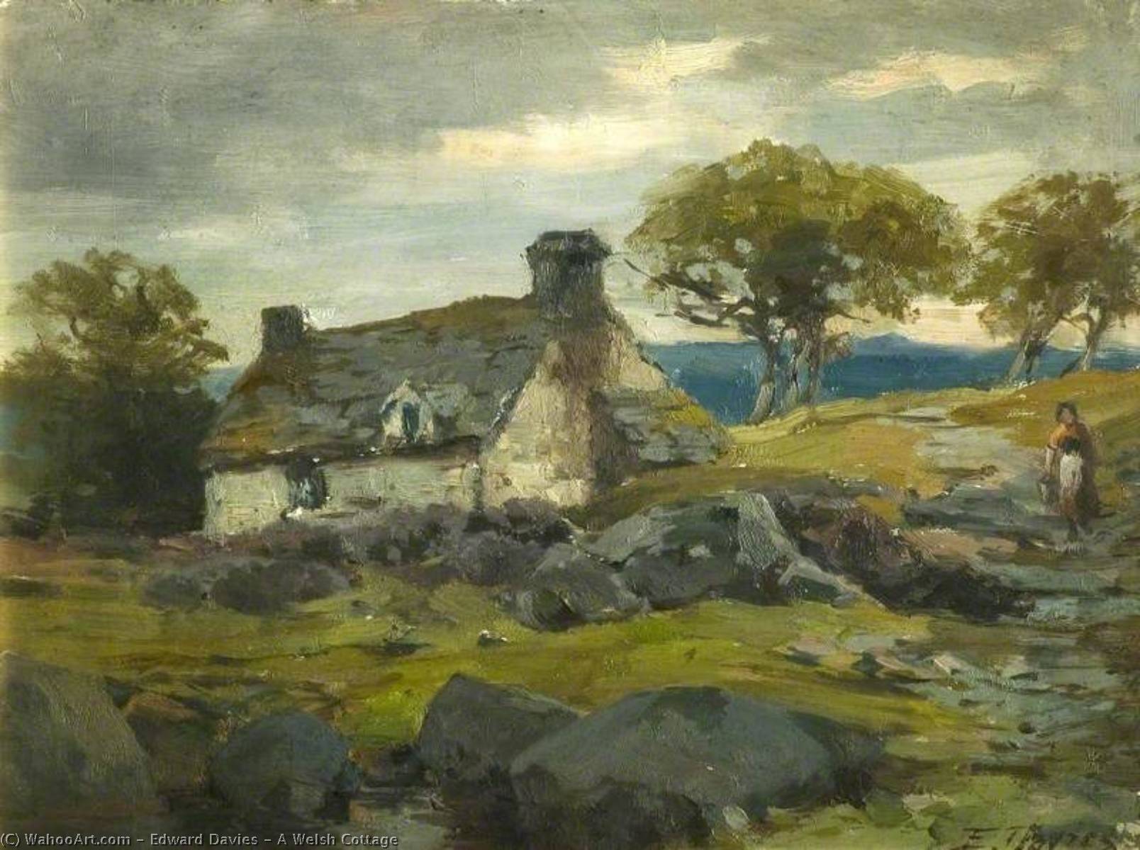 A Welsh Cottage — Edward Davies