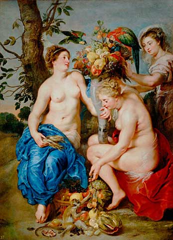 Ceres With Two Nymphs — Frans Snyders