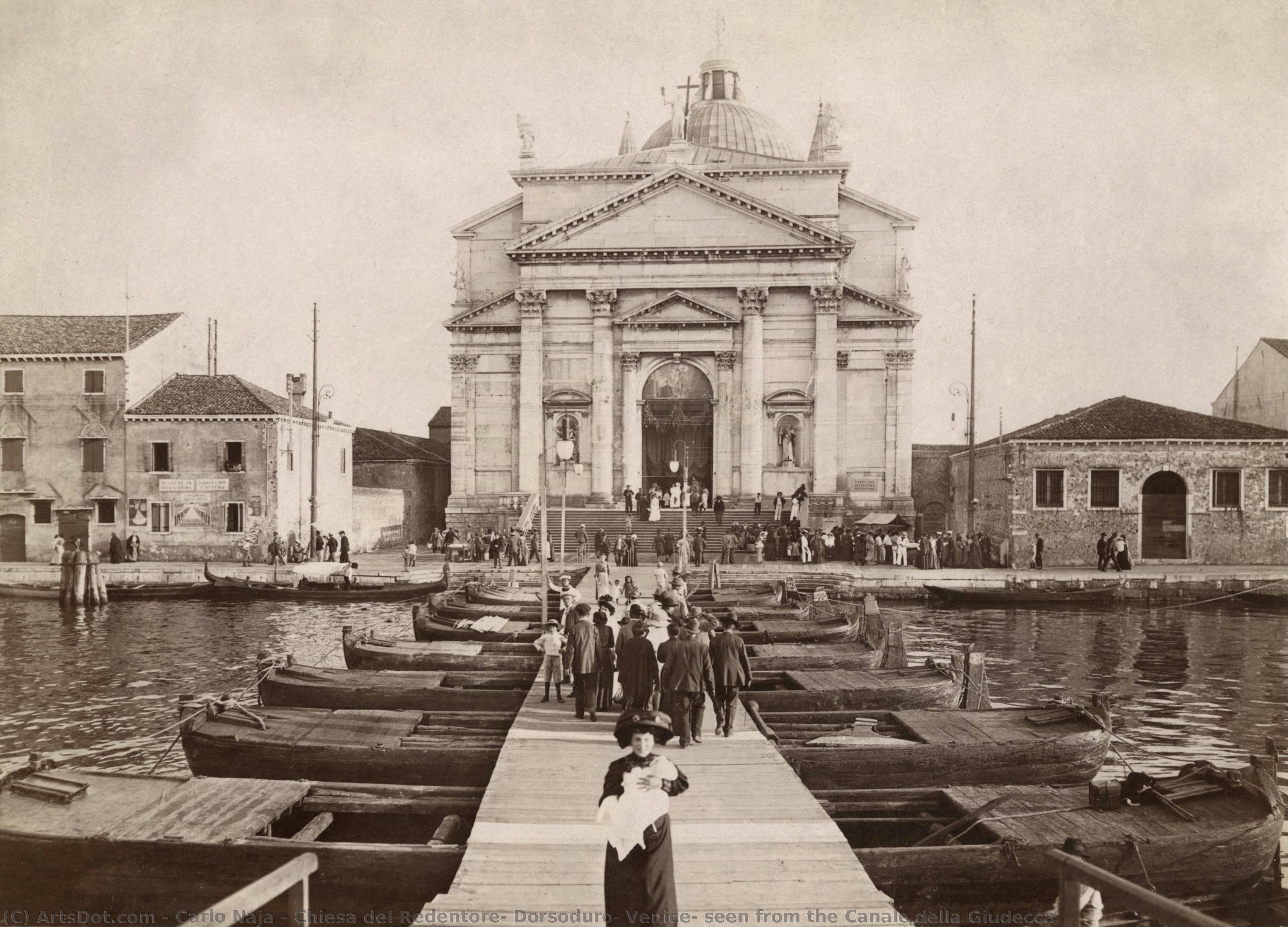 Chiesa Del Redentore, Dorsoduro, Venice, Seen From The Canale Della Giudecca — Carlo Naja