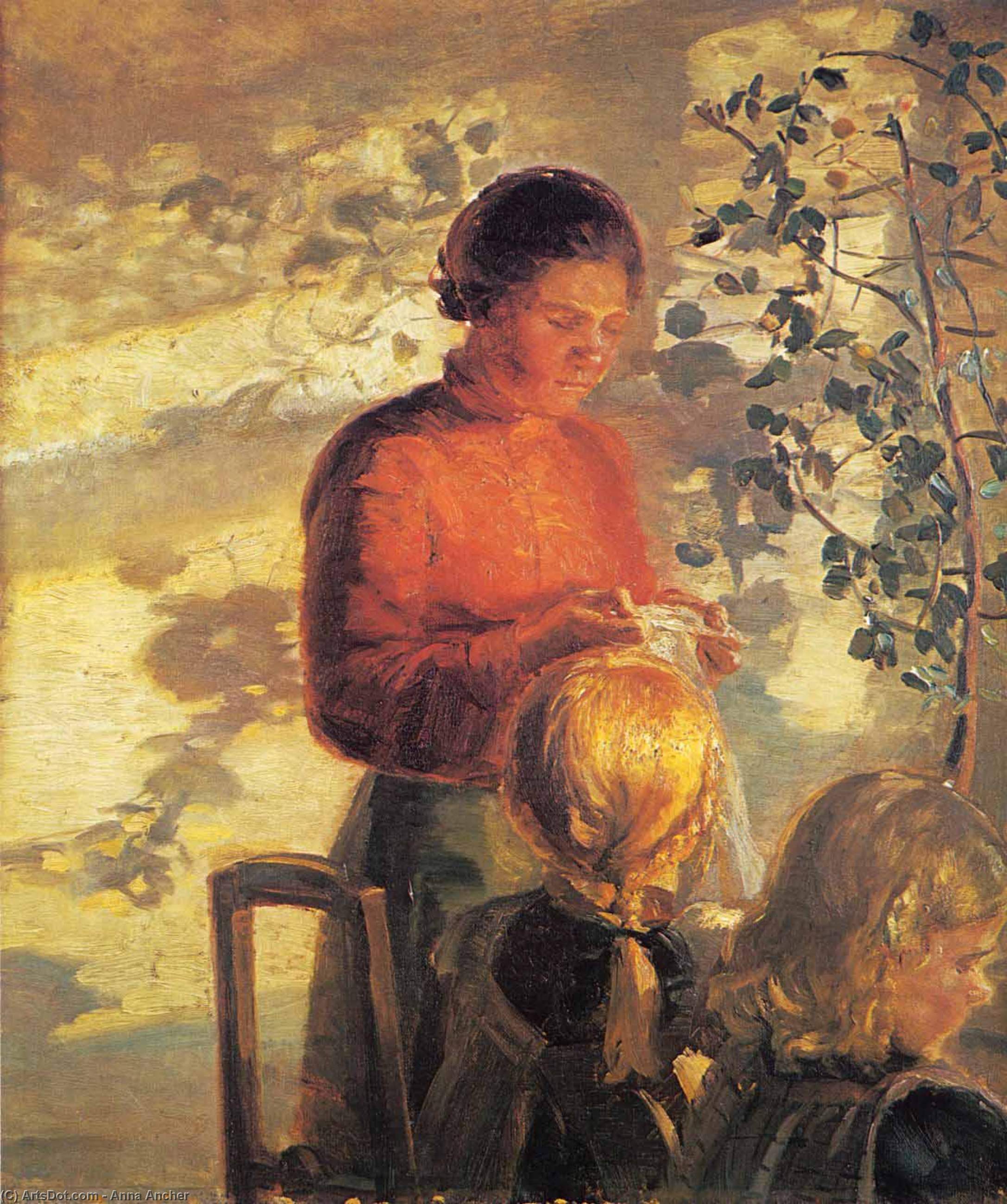 Two Girls Sewing Lessons — Анна Анчер