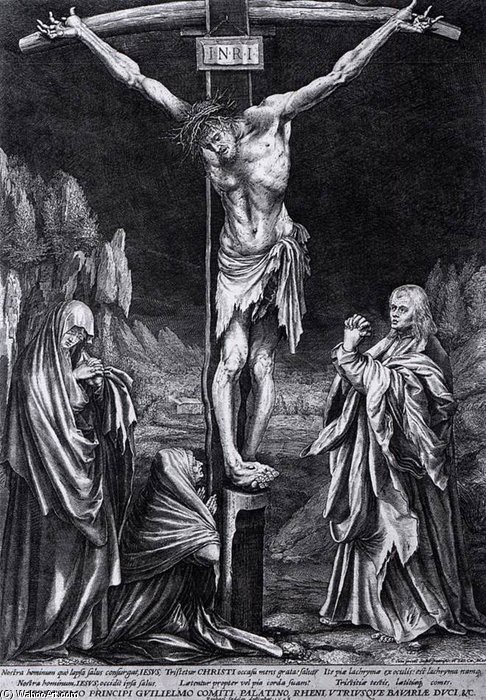 The Crucifixion — Raphael I Sadeler