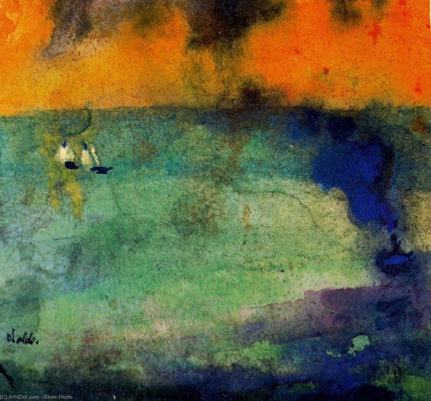 Light-flooded Sea (green) — Эмиль Нолде