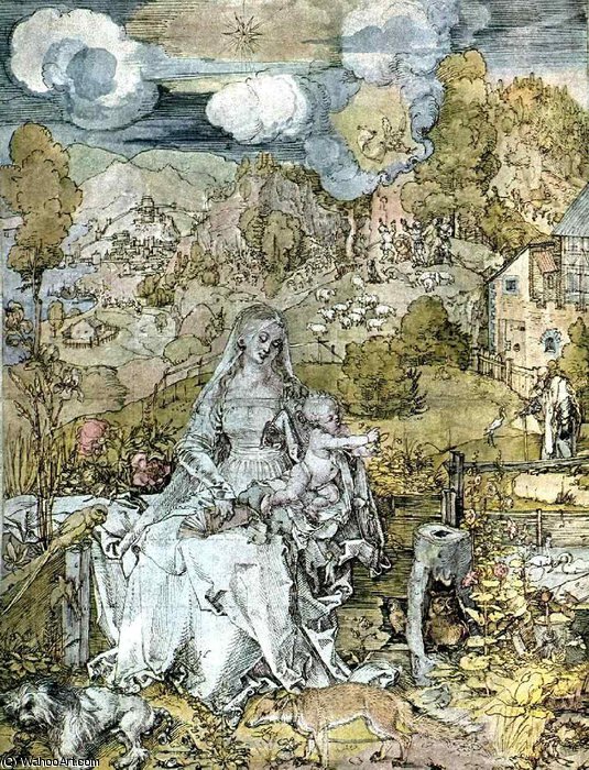 Virgin With A Multitude Of Animals — Albrecht Dürer