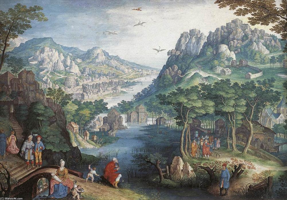 Mountain Landscape With River Valley And The Prophet Hosea — Gillis Van Coninxloo