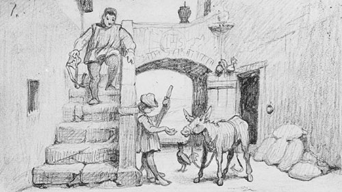 The Fable Of The Miller His Son And The Donkey No — Elihu Vedder