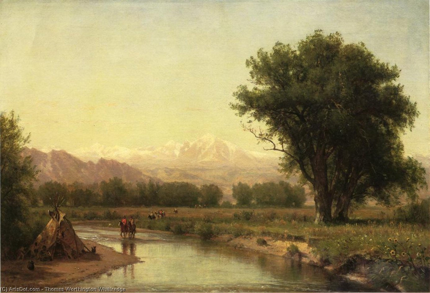 Indian Encampment On The Platte (iii) — Thomas Worthington Whittredge