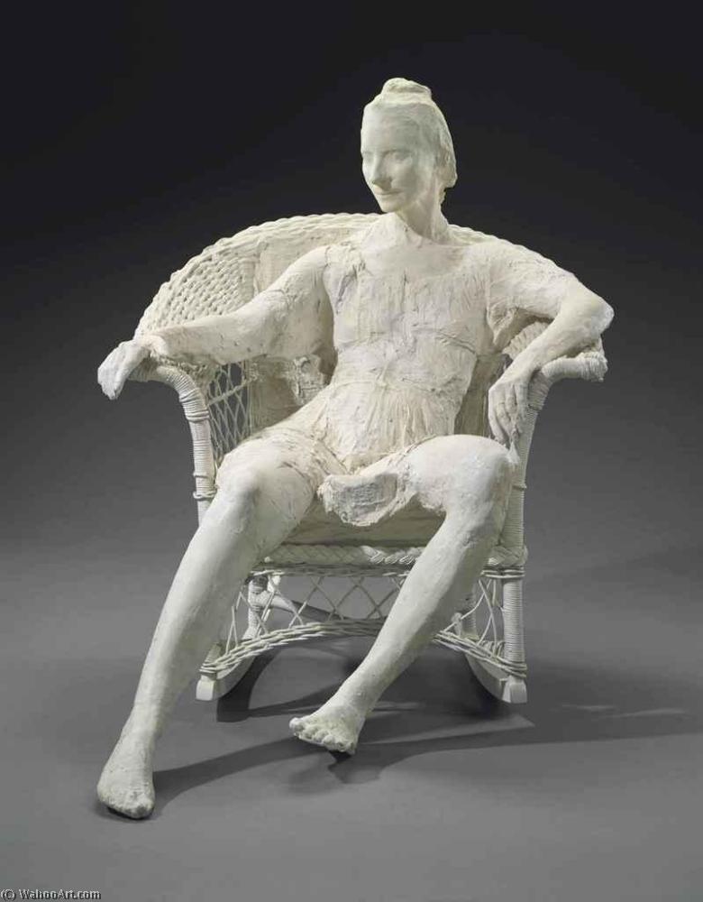 Woman On White Wicker Chair — George Segal