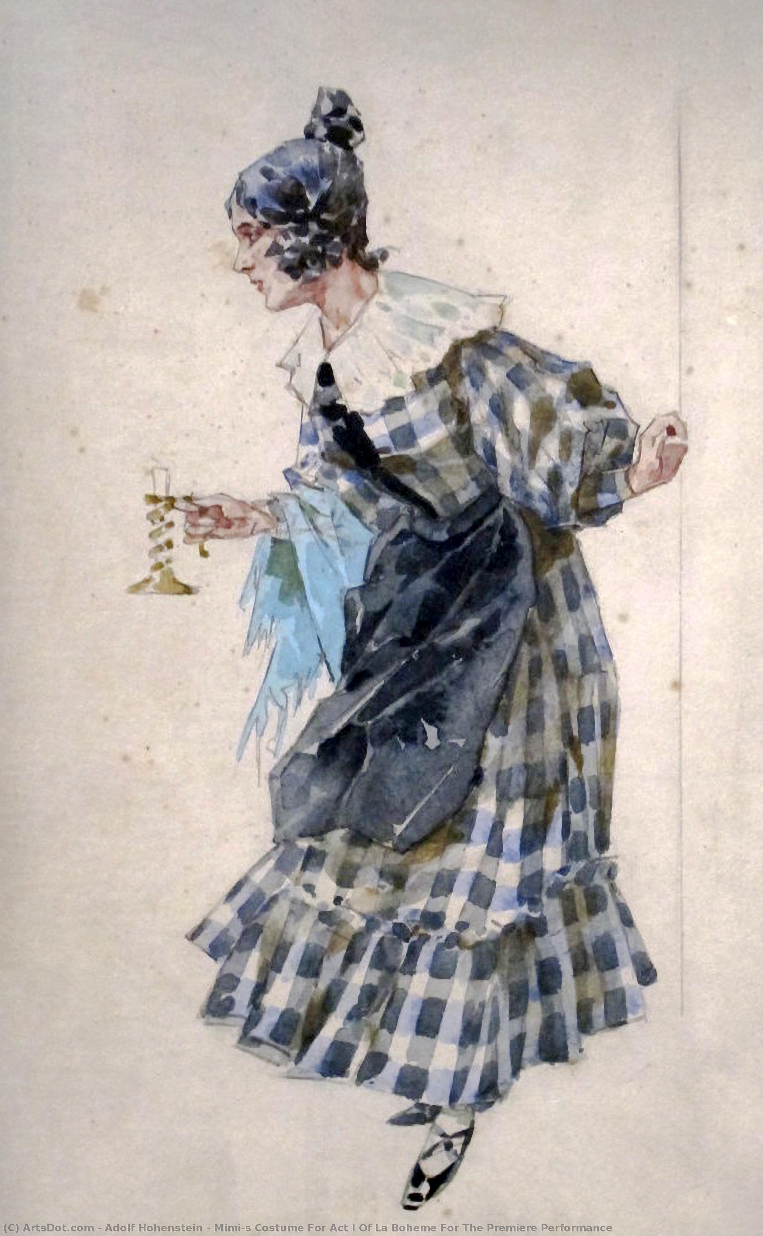 Mimi's Costume For Act I Of La Boheme For The Premiere Performance — Adolf Hohenstein