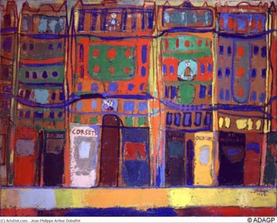 View Of Paris, Small Business — Jean Philippe Arthur Dubuffet