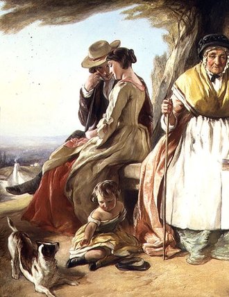 Youth And Age, Detail Of The Lovers — John Callcott Horsley
