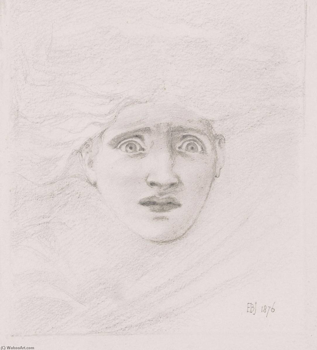 Study For The Head Of Medusa For The Finding Of Medusa — Edward Coley Burne-jones