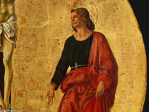 Griffoni Polyptych: The Crucifixion (detail) — Francesco Del Cossa