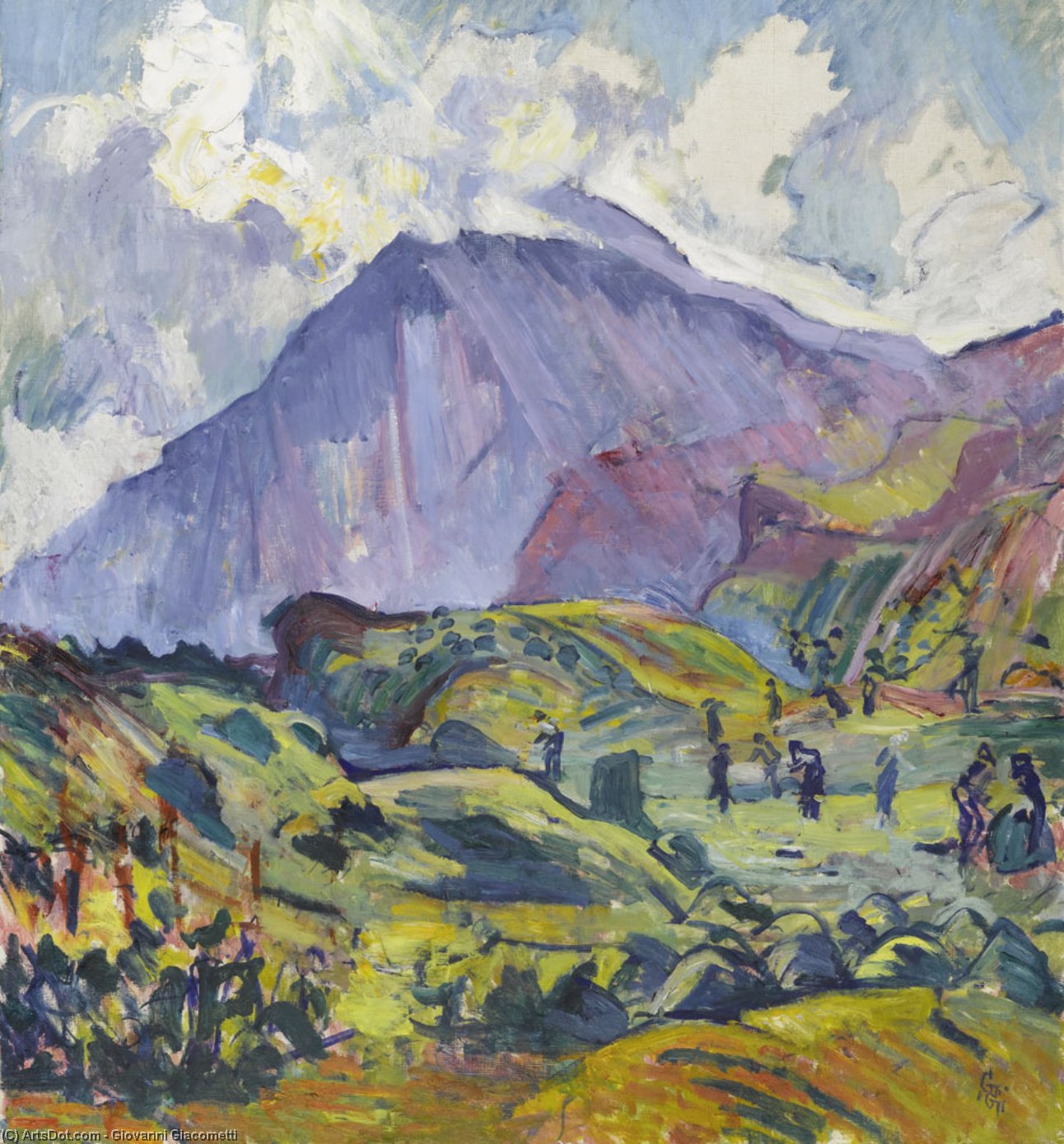 The Hay Harvest Near Maloja — Giovanni Giacometti