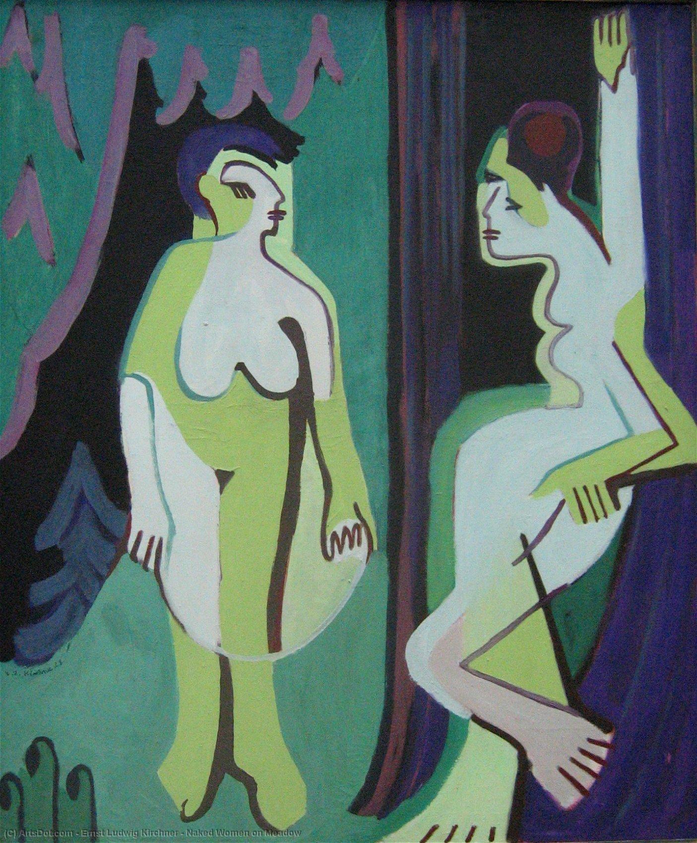 Naked Women On Meadow — Ernst Ludwig Kirchner