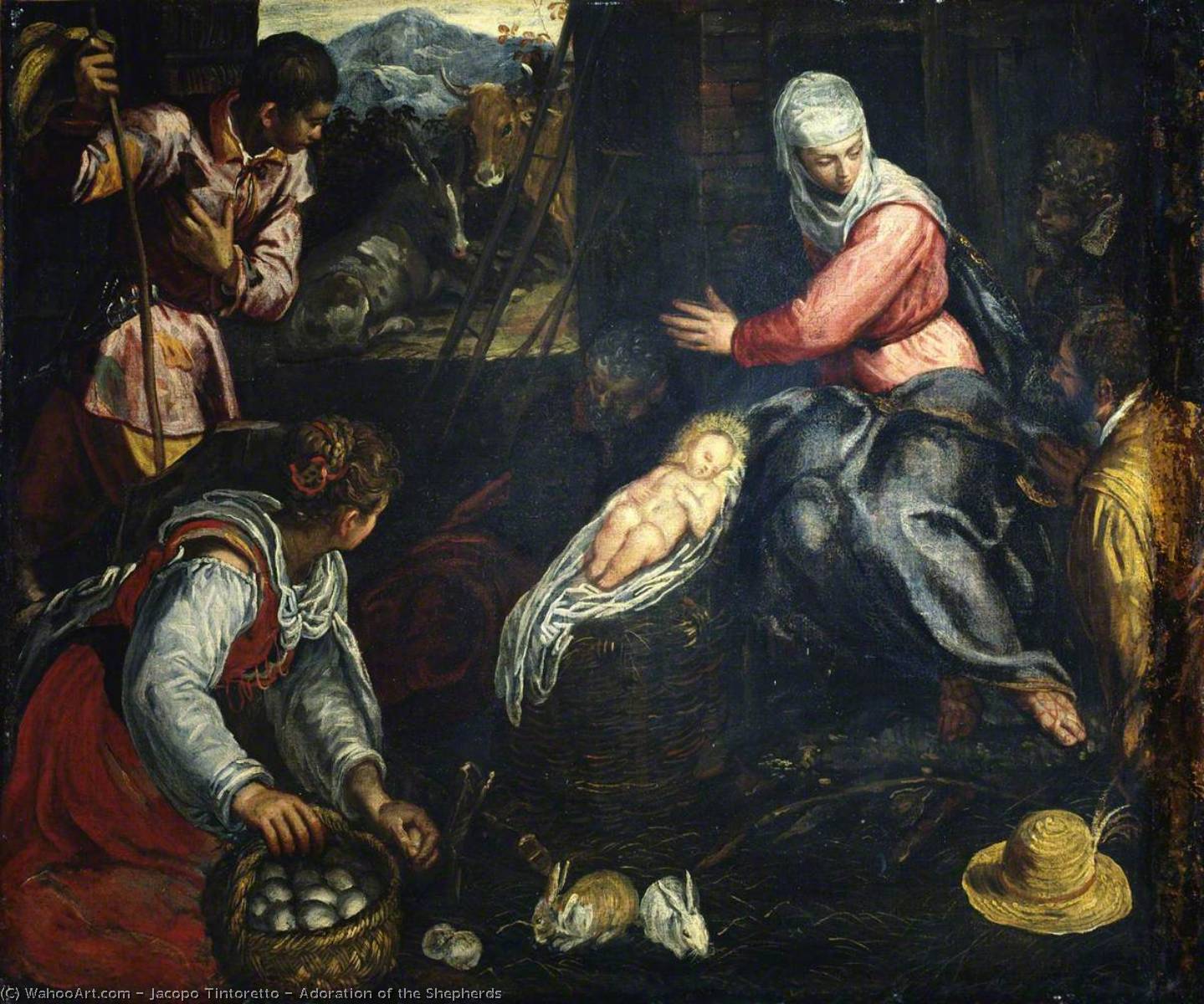 Adoration Of The Shepherds — Tintoretto