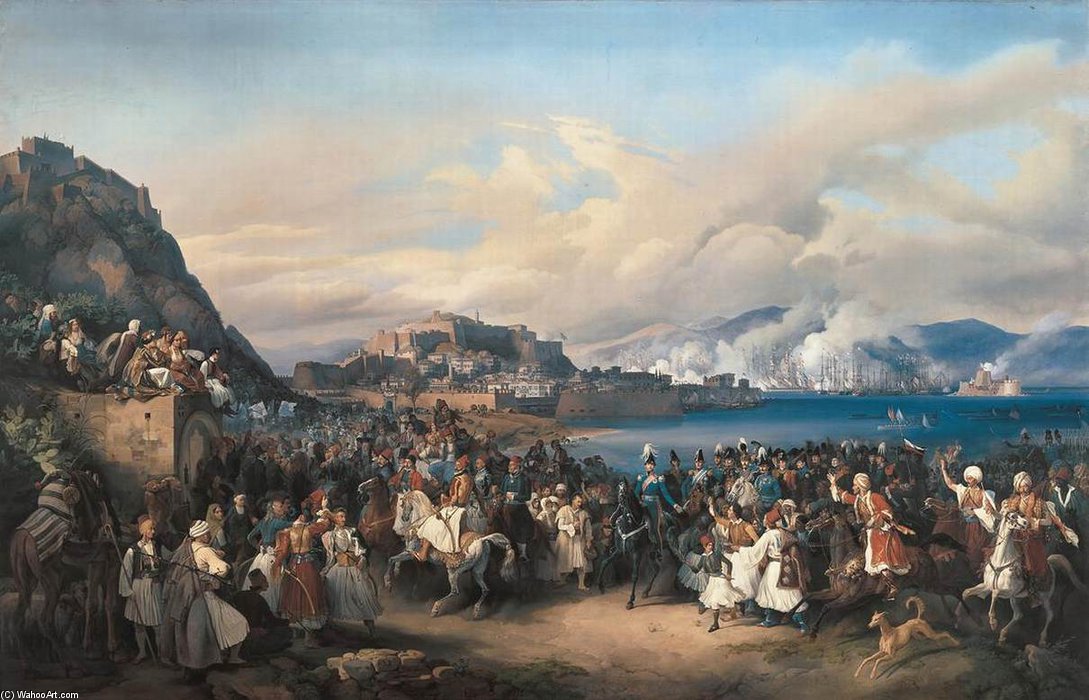 The Entry Of King Othon Of Greece Into Nauplia — Peter Von Hess