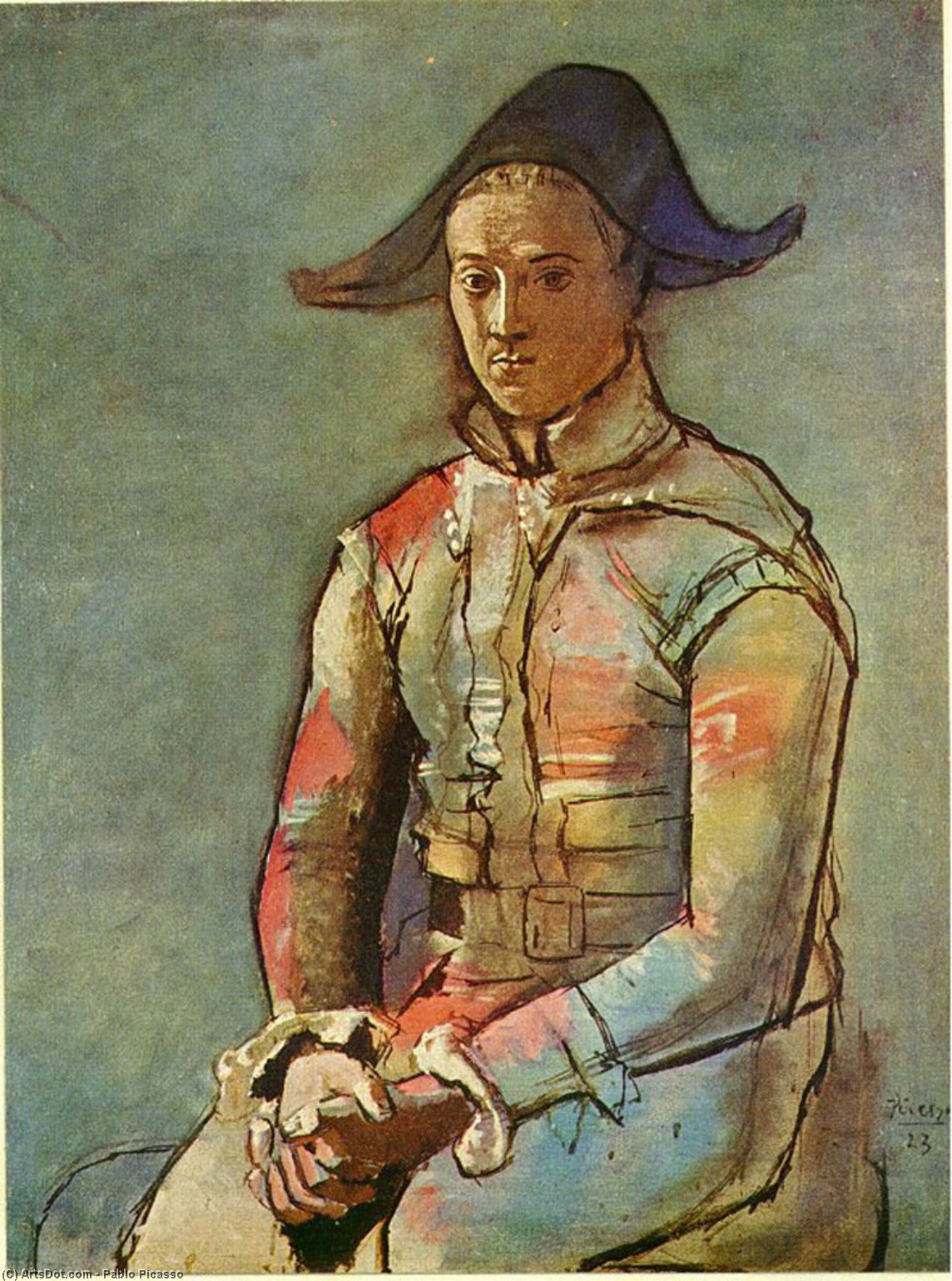 Seated Harlequin (jacinto Salvado) — Pablo Picasso