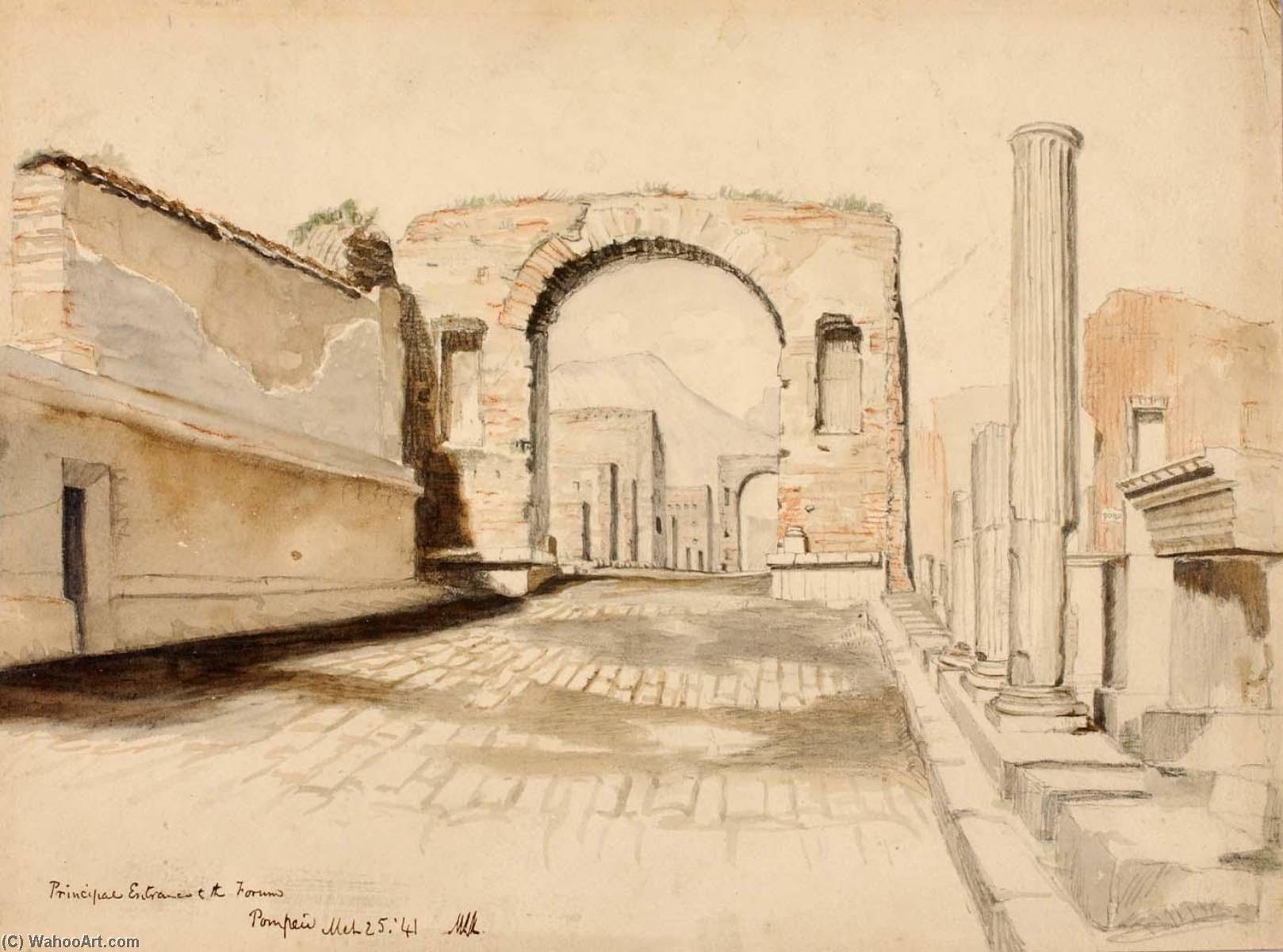 Principal Entrance To The Forum, Pompeii — Miner Kilbourne Kellogg