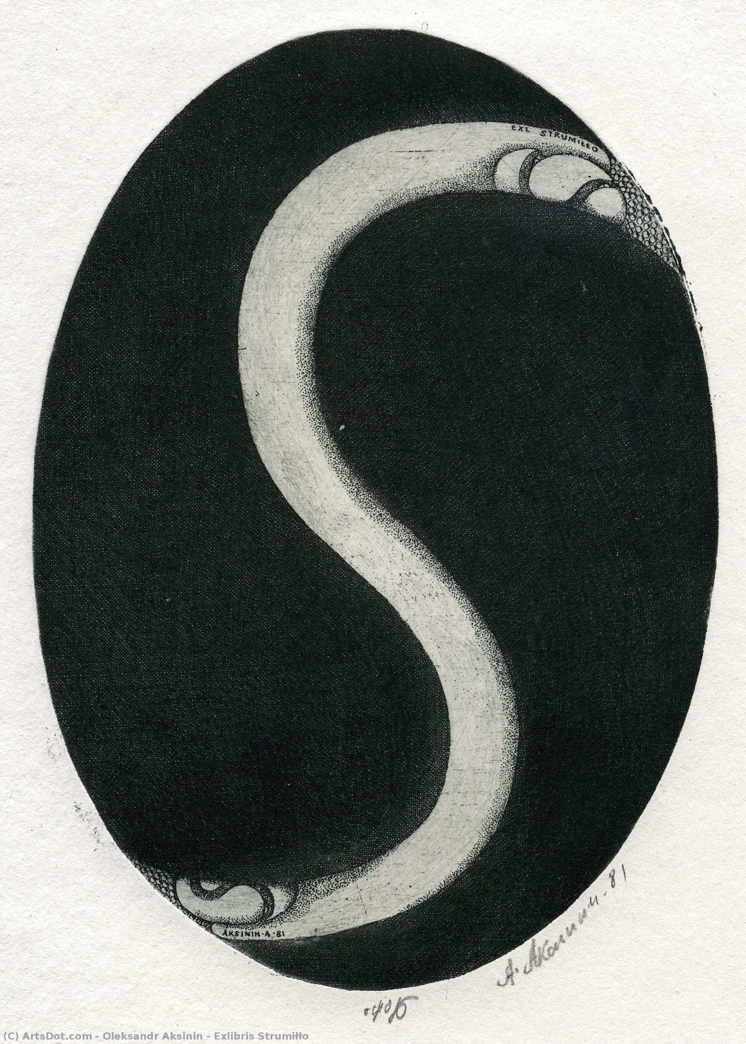 Exlibris Strumiłło — Oleksandr Aksinin