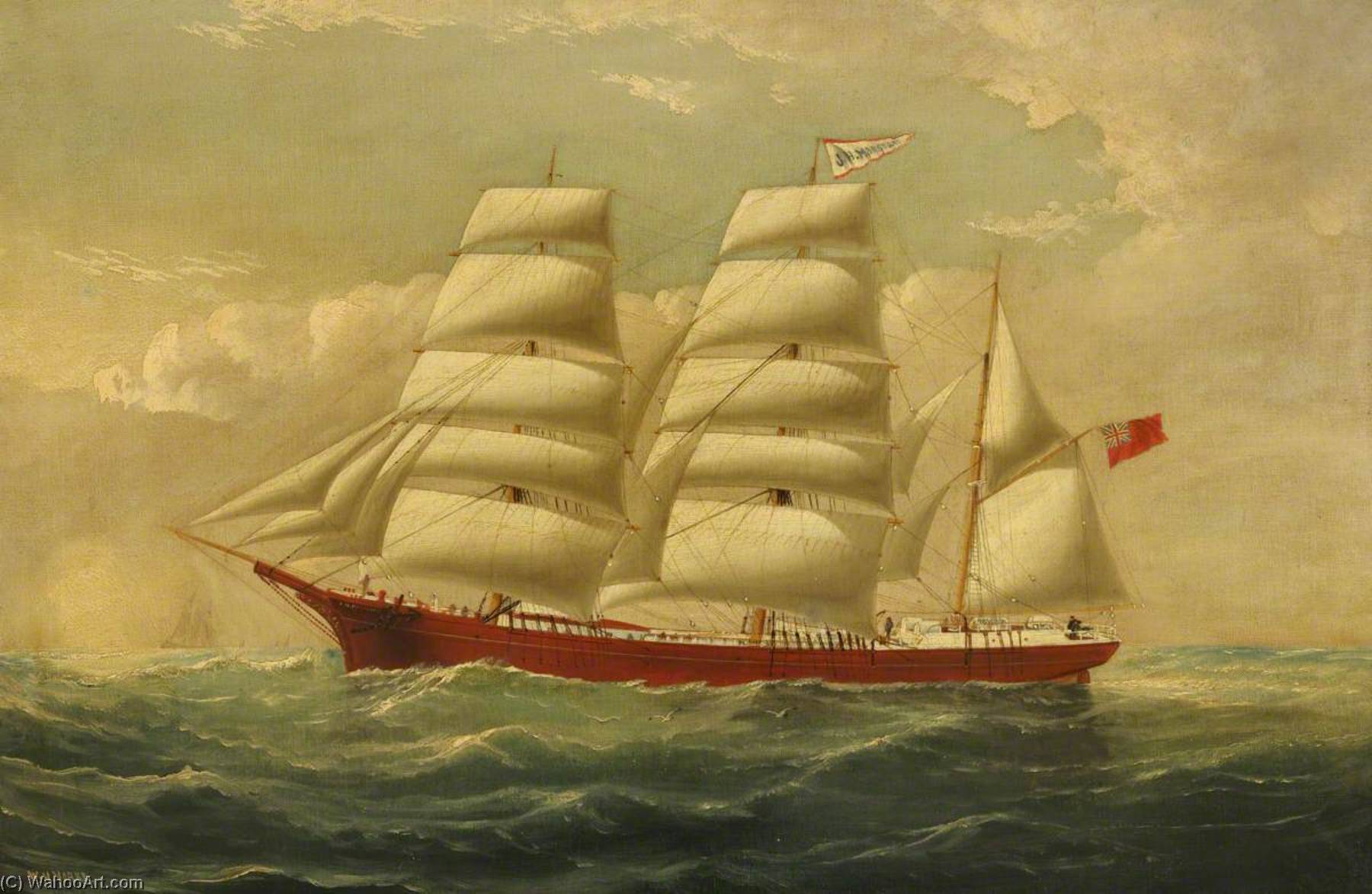 The Barque 'j. H. Marsters' In Full Sail — William Horde Yorke
