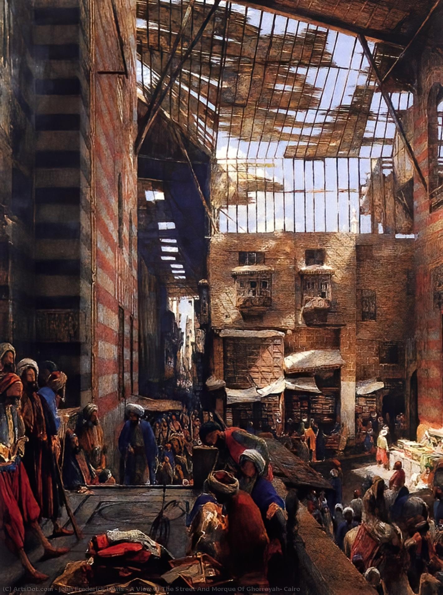 A View Of The Street And Morque Of Ghorreyah, Cairo — John Frederick Lewis