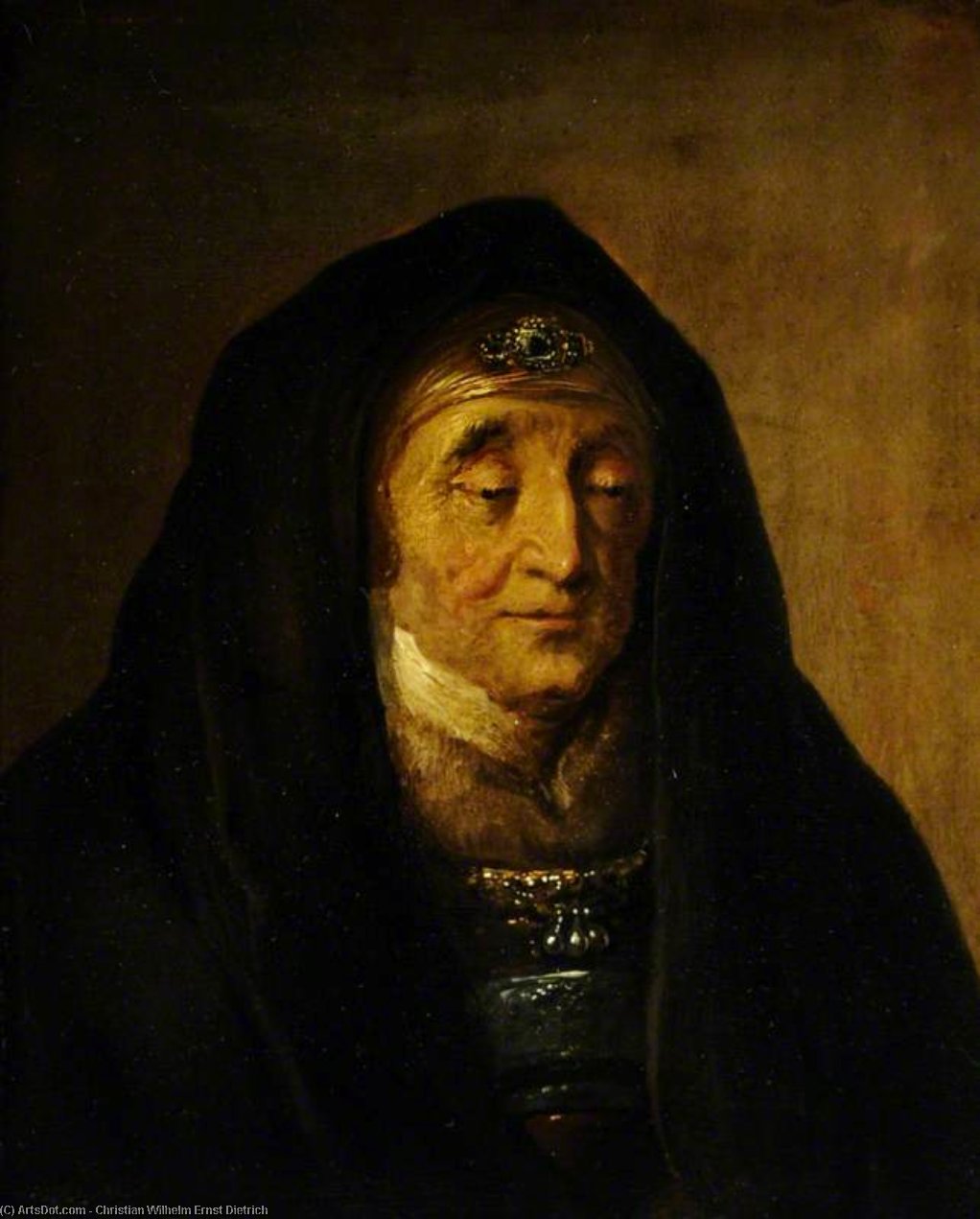 Portrait Of A Woman — Christian Wilhelm Ernst Dietrich Dietrich