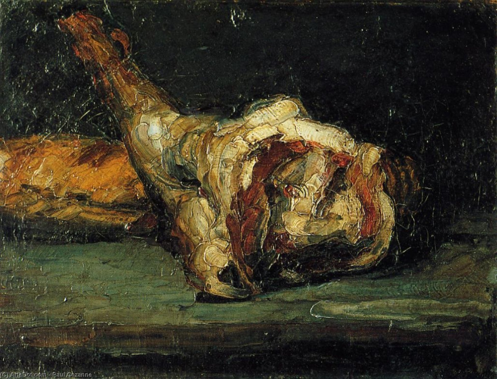 Still Life Bread And Leg Of Lamb — Paul Cézanne